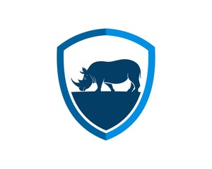 Simple shield with rhinoceros inside