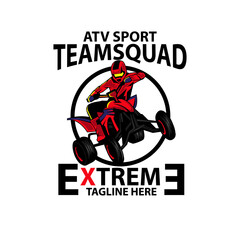 atv squad, an illustration logo sport