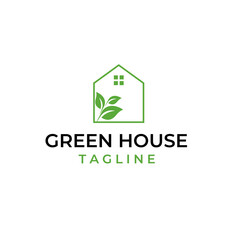 natural green home logo vector