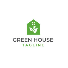 natural green home logo vector