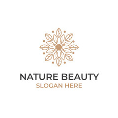 Naklejka na ściany i meble creative luxury cosmetic logo nature