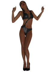 Fototapeta premium 3d illustration of an sexy woman in a bikini