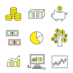 お金や金融、投資のイラスト