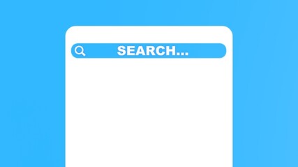 3D render of search technology concept. Search online.