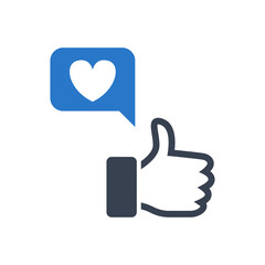Favorite feedback icon vector graphic illustration