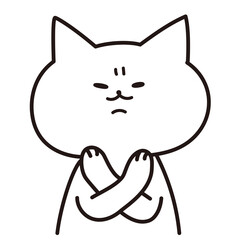 加工ok　ねこ素材No.4　バツ