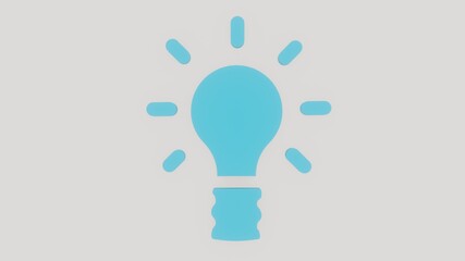 Idea and solution concept. Illustration with blue and white colours