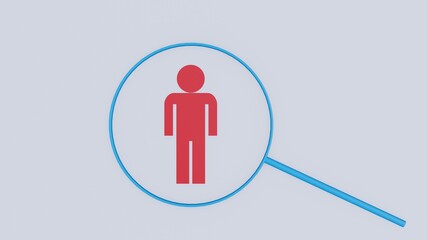 3D render of search technology concept. Search online.