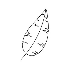 Leaf icon with hand drawn lines. Vector illustration