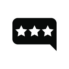 Three stars rating icon vector graphic illustration