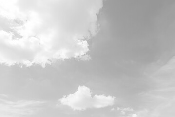 White cloudy sky for background.