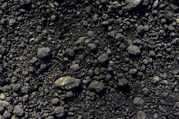 Chernozem granular soil top view