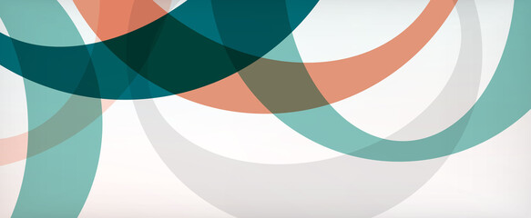 Obraz premium Ring geometric shapes, o letter repetition wallpaper. Abstract background for business or technology presentations, internet posters or web brochure covers