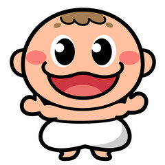 赤ちゃん　ベビー　赤ん坊　乳児　イラスト素材