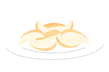 French fries fast food simple cute icon