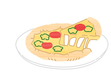 Pizza fast food simple cute icon