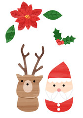 Santa Claus reindeer Christmas icon