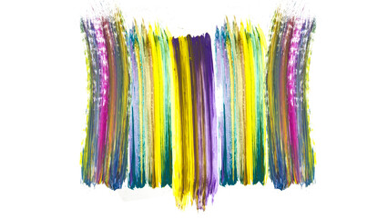 Naklejka premium Watercolor brushstroke. Abstract colorful background. Hand draw. Violet yellow brushstroke on white background.