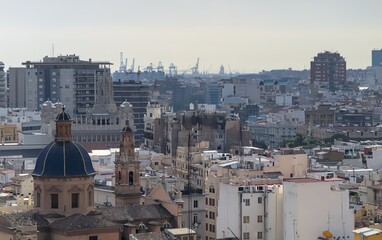 Vista desde la azotea de los tejados de Valencia