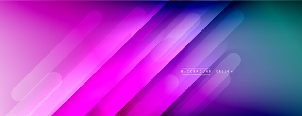 Fototapeta premium Dynamic lines abstract background. 3D shadow effects and fluid gradients. Modern overlapping forms
