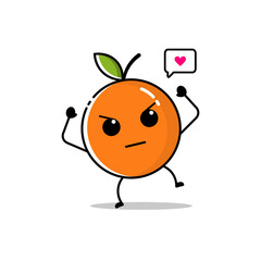 Obraz premium orange character designs with cute expressions