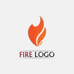 Fire flame nature logo and symbols icons template illustration