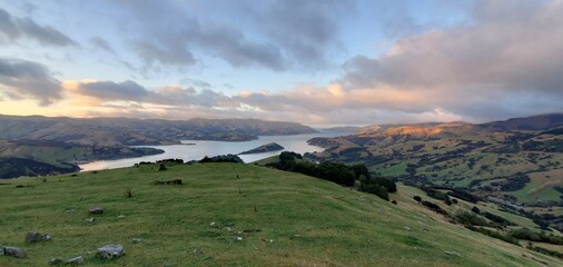 Views over Akaroa in the beautiful Christchurch