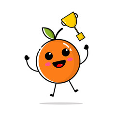 Obraz premium trophy-winning orange character design