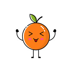 orange character designs with cute expressions