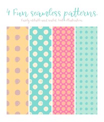 Set of cute seamless patterns