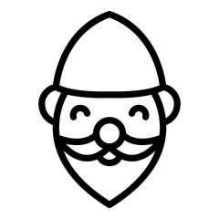 Ceramic gnome icon. Outline Ceramic gnome vector icon for web design isolated on white background