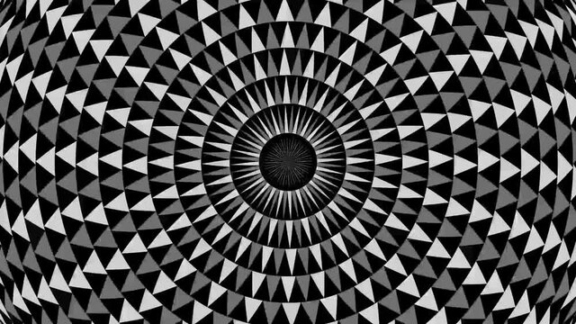 Kaleidoscope triangle pattern in motion