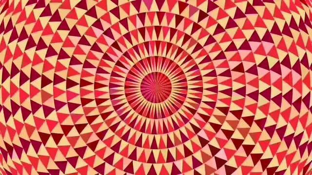 Kaleidoscope triangle pattern in motion