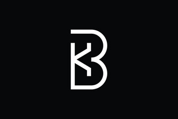 Creative Innovative Initial BK logo and KB logo. BK Letter Minimal luxury Monogram. KB Professional initial design. Premium Business typeface. Alphabet symbol and sign.