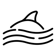 Swim dolphin icon. Outline Swim dolphin vector icon for web design isolated on white background