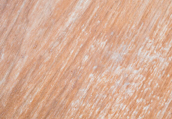 Old brown wooden background with white dye scratch. Real wood texture. Hipster wallpaper.