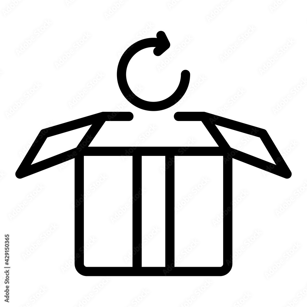 Poster purchase return icon. outline purchase return vector icon for web design isolated on white backgroun