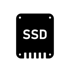 SSD ( Solid State Drive ) vector icon illustration
