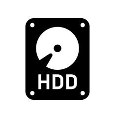 HDD ( hard disk ) vector icon illustration