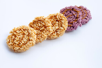 Rice cracker with sugar cane syrup