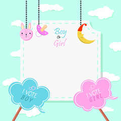 baby shower card with child