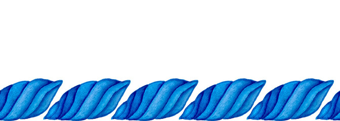 Set of watercolor seashells, illustration on the marine theme