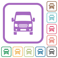 Van front view simple icons