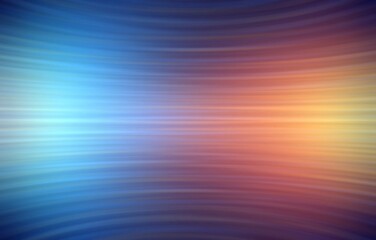 Yellow blue glowing toned abstract background covered curve motion lines. Creative digital graphic.