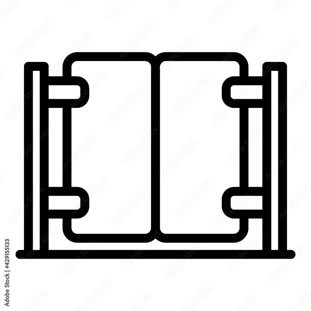 Poster smart gate icon. outline smart gate vector icon for web design isolated on white background