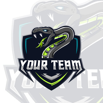 Viper snake Logo esport for gaming template