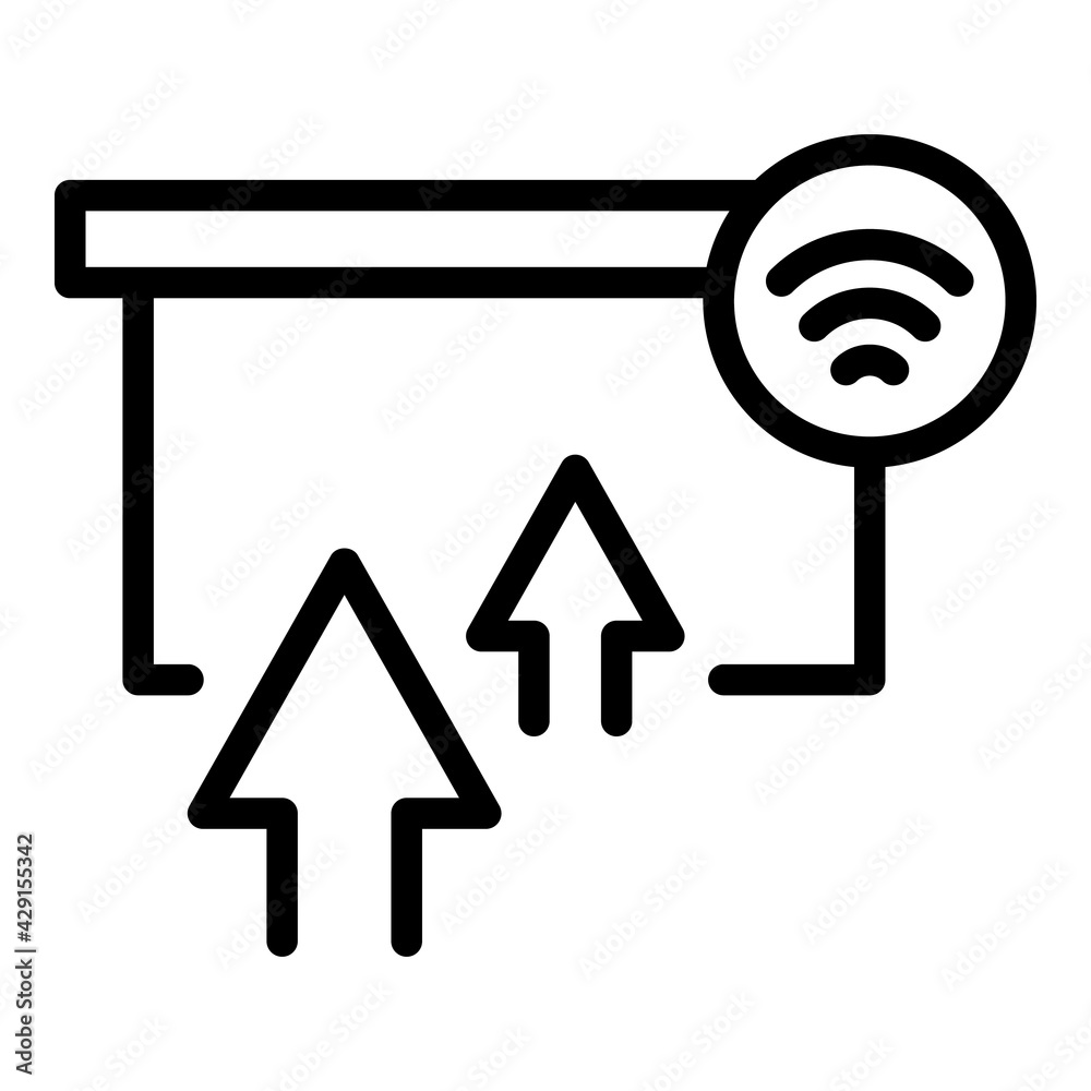 Poster wireless gate icon. outline wireless gate vector icon for web design isolated on white background