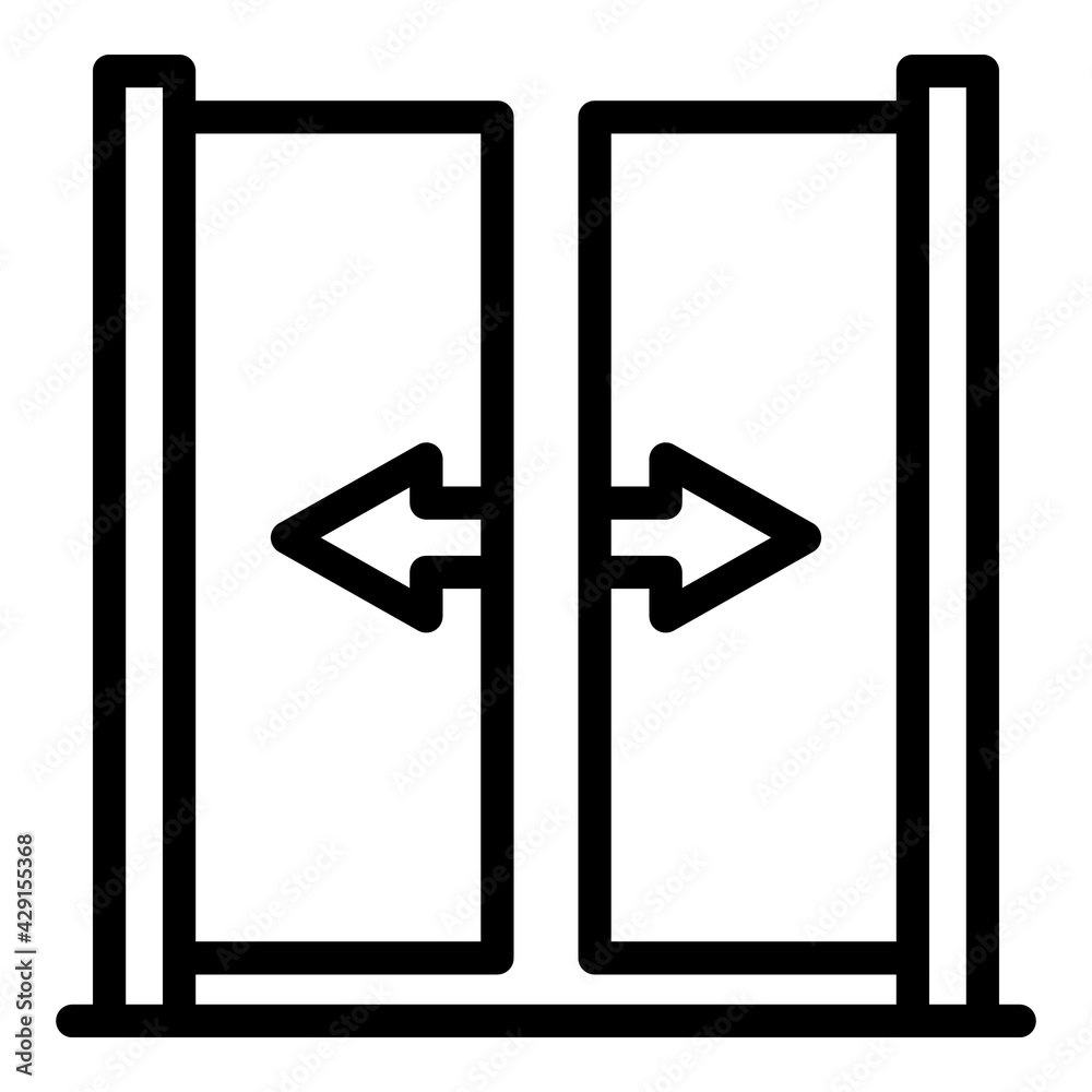 Poster signal gate icon. outline signal gate vector icon for web design isolated on white background