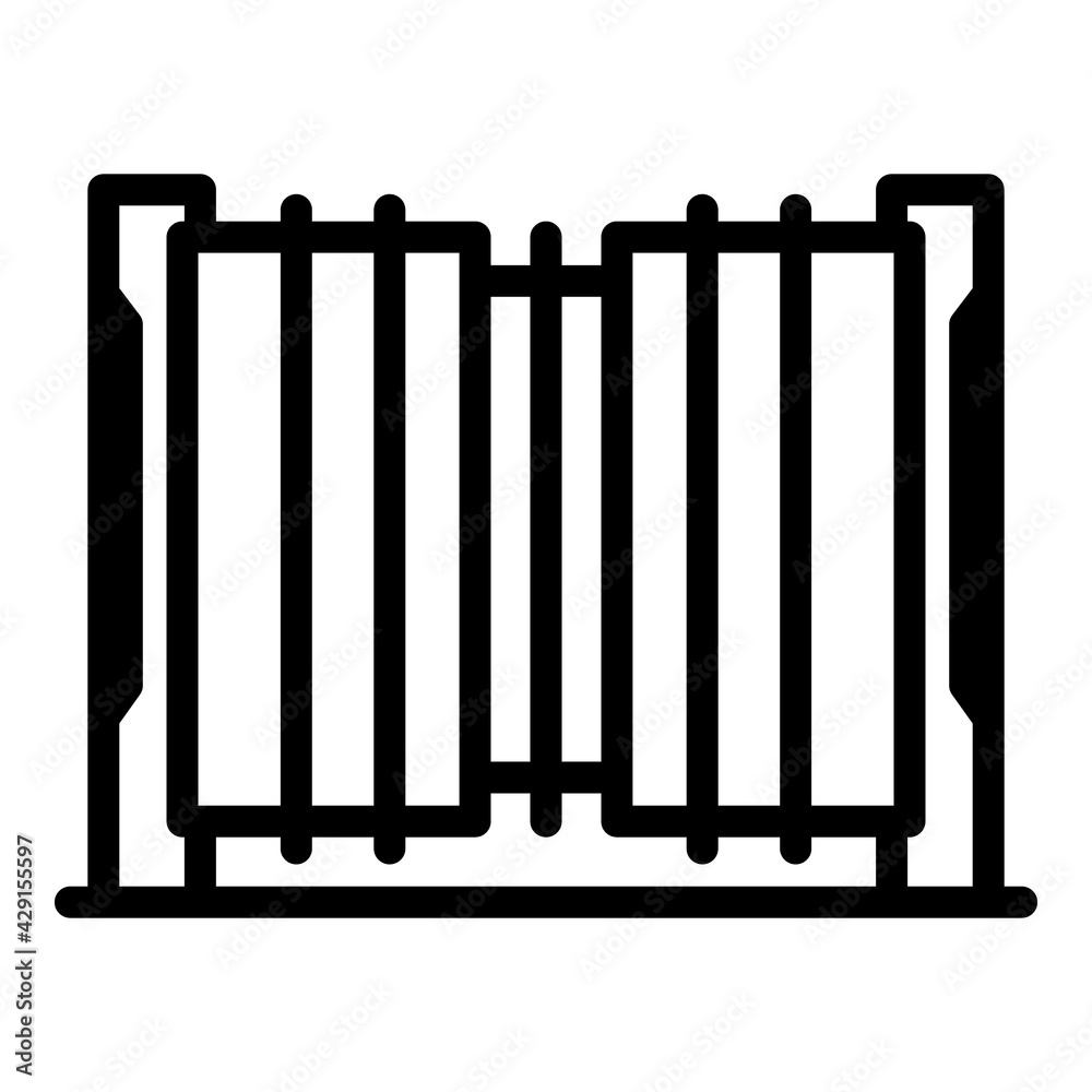 Poster access automatic gate icon. outline access automatic gate vector icon for web design isolated on whi