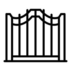 Access smart gate icon. Outline Access smart gate vector icon for web design isolated on white background